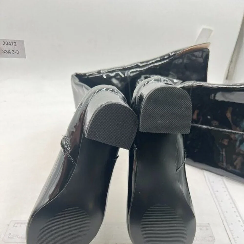 Over The Knee High Boots for Women Knee High Boots Chunky Block Heel Black Shoes